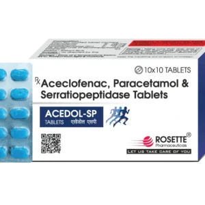 Acedol SP: Aceclofenac 100mg + Paracetamol 325mg + Serratiopeptidase 15mg