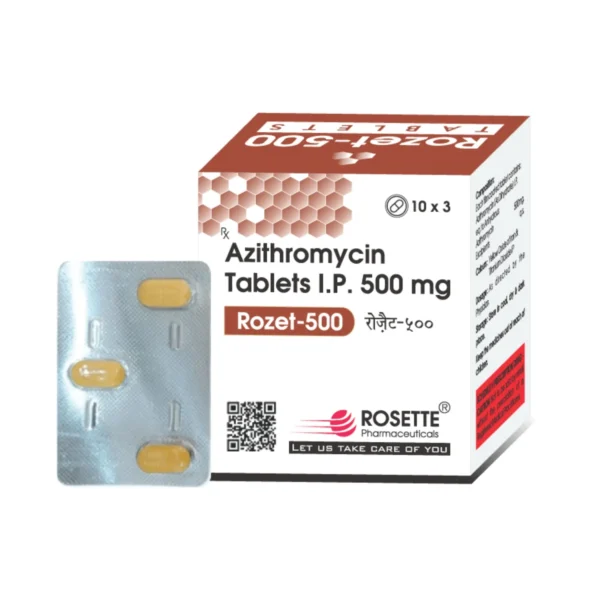 Tebled Rozet Azithromycin 500mg Tablets | Rosette Pharma