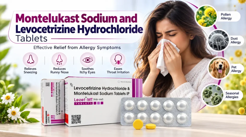 montelukast sodium and levocetirizine hydrochloride tablets